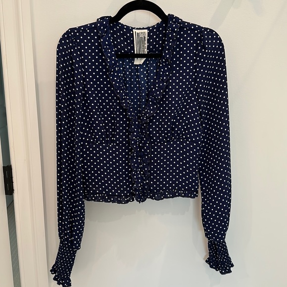 Free people polka dot blouse - Picture 2 of 6